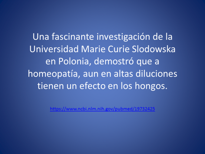 La homeopatia es nanomedicina.