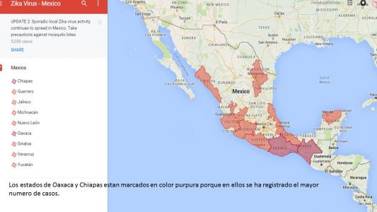 Estados de la republica que han presentando casos de Zika